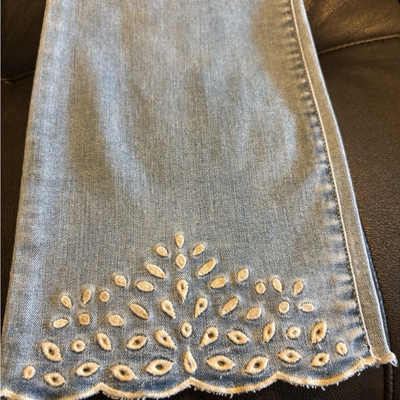 Democracy Gray Flare Jeans with Lace Detail - Picture 2 of 9